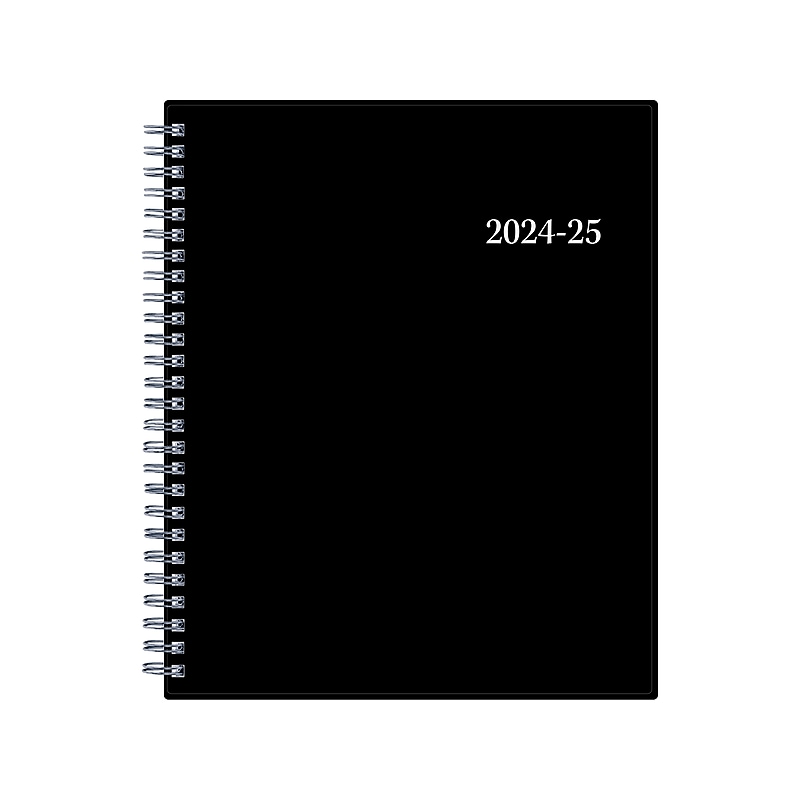 2024-2025 Blue Sky Enterprise 7" x 9" Academic Weekly & Monthly Planner, Plastic Cover, Black (131982-A25) image 1