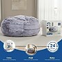 Sealy Bala Faux Fur Foam Bean Bag Chair, Grey (59939)~#|#~090E6581-CAED-4879-A3877228273B884A_sc7