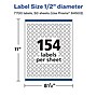 Avery Laser/Inkjet Circle Multipurpose Labels, 1/2" Dia., Clear, 7700/Box (94503)~#|#~0912B9CA-7885-4EBA-9D487C9B2FCD8EEB_sc7