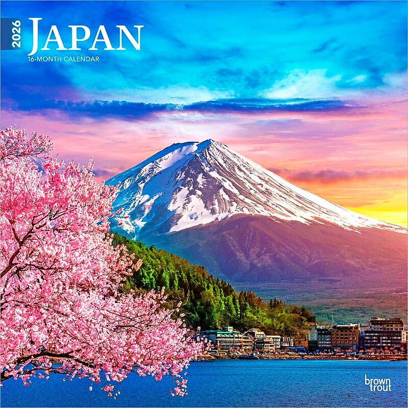 2026 BrownTrout Japan 12" x 12" Monthly Wall Calendar (9798330704002) image 1