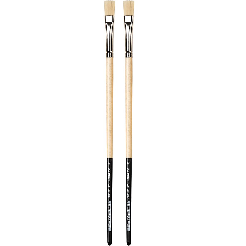 da Vinci CHUNEO Oil Synthetic Hog Bristle, Flat Brush, 2/Pack (DVXVA712912-2) image 1