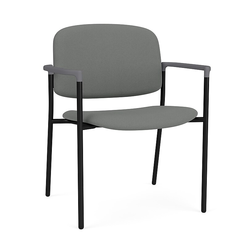 Lesro Chat Fabric Wide Guest Chair, Open House Graphite/Black (CX1271.SBK.CFL-01OHGP) image 1