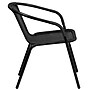 Flash Furniture Rattan Stacking Patio Chairs, Black, 4/Pack (4TLH037BK)~#|#~0921FBAA-1237-4723-9DC8AE880341EA6D_sc7