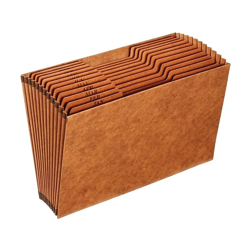 Pendaflex Heavy Duty Reinforced Paper Stock Accordion File, Monthly Index, 12-Pocket, Legal Size, Brown, 1/Each (R219MHD) image 1