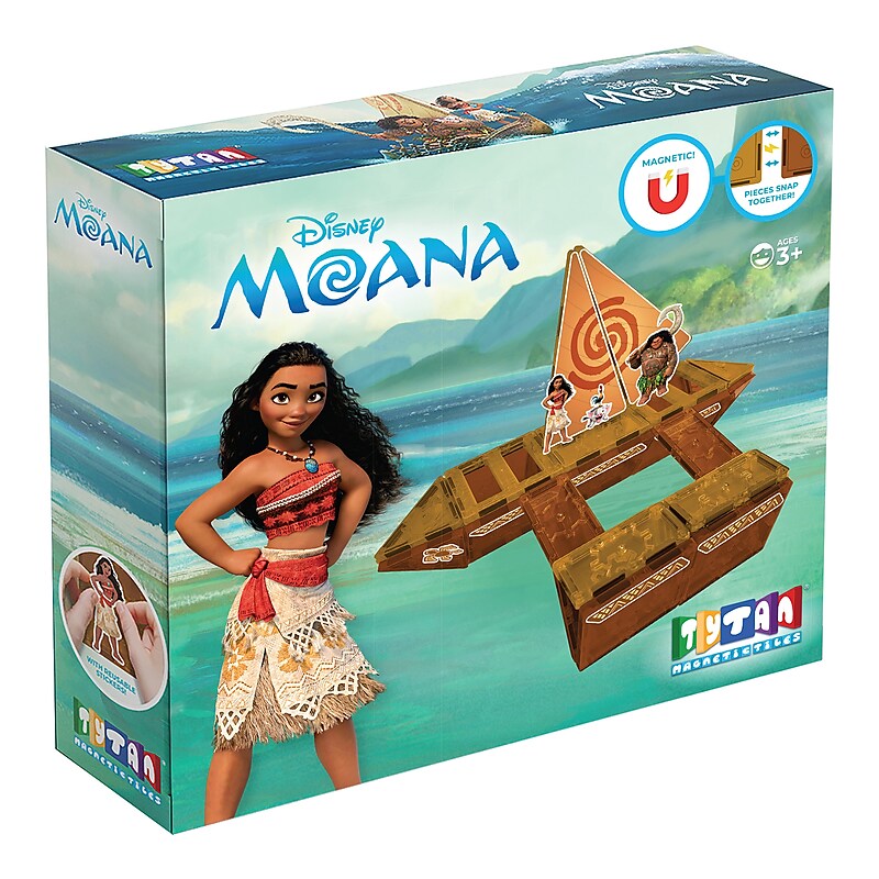 Tytan Toys Disney Moana Magnetic Tiles, 30 Pieces (TYT-DIS-MOANA) image 1