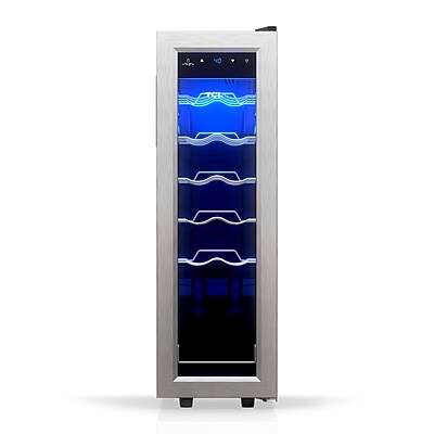 TCL LED Display Wine Cooler, 1.24 Cu. Ft., Stainless Steel (TRW12F6AS) Simolary simolary.com