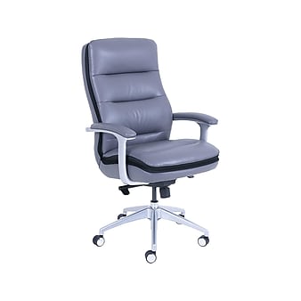Beautyrest Platinum Bonded Leather Computer and Desk Chair, Gray (49404)
