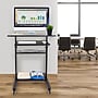 Mount-It! 32" W Mobile Adjustable Standing Desk With Retractable Keyboard Tray, Black (MI-7998B)~#|#~09313FFC-CAE1-4A37-BDAB8945CB6194F7_sc7