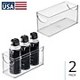 iDESIGN Small Stackable Plastic Storage Bin, Clear, 2/Pack (28034M2)~#|#~0935F37C-8BAC-49AC-BB100EF8B03D541E_sc7