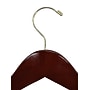 Nahanco 17" Flat Top Hanger, Gold Hook, Walnut, 100/Box (8317GH)~#|#~093A3687-F480-441E-9FB223D5E1A6D869_sc7