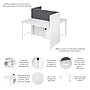 Bush Business Furniture Hustle 60"W 2 Person Back to Back Cubicle Panel Workstation, White (HUS023WH)~#|#~09422859-0E74-4ACC-A14EDE18BE9D1096_sc7
