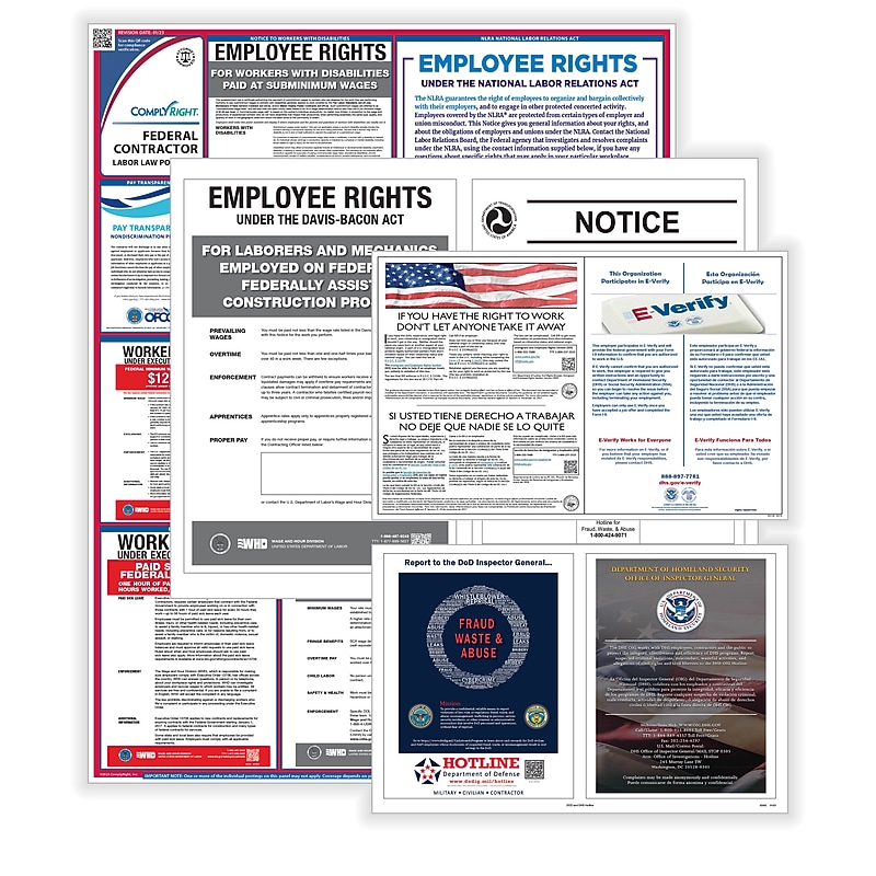 ComplyRight Federal Contractor Poster Bundle, English (EFEDFCCR) image 1