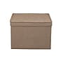 Household Essentials Medium Stackable Folding Fabric Square KD Storage Box, 10" x 15"x 15", 39 Qt., Beige, 2/Pack (7817-1)~#|#~0946720C-17D2-4997-B6E08E6095F128A1_sc7