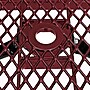 Global Industrial 8' Rectangular Picnic Table, Expanded Metal, Red (277153RD)~#|#~0949E667-89CF-435A-A505D6260D722588_sc7