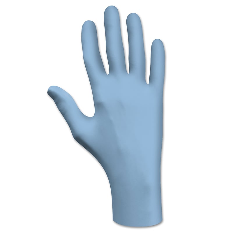 Showa 8005PF EBT Powder Free Nitrile Food Safe Industrial Gloves, Latex Free, XL, Blue image 1