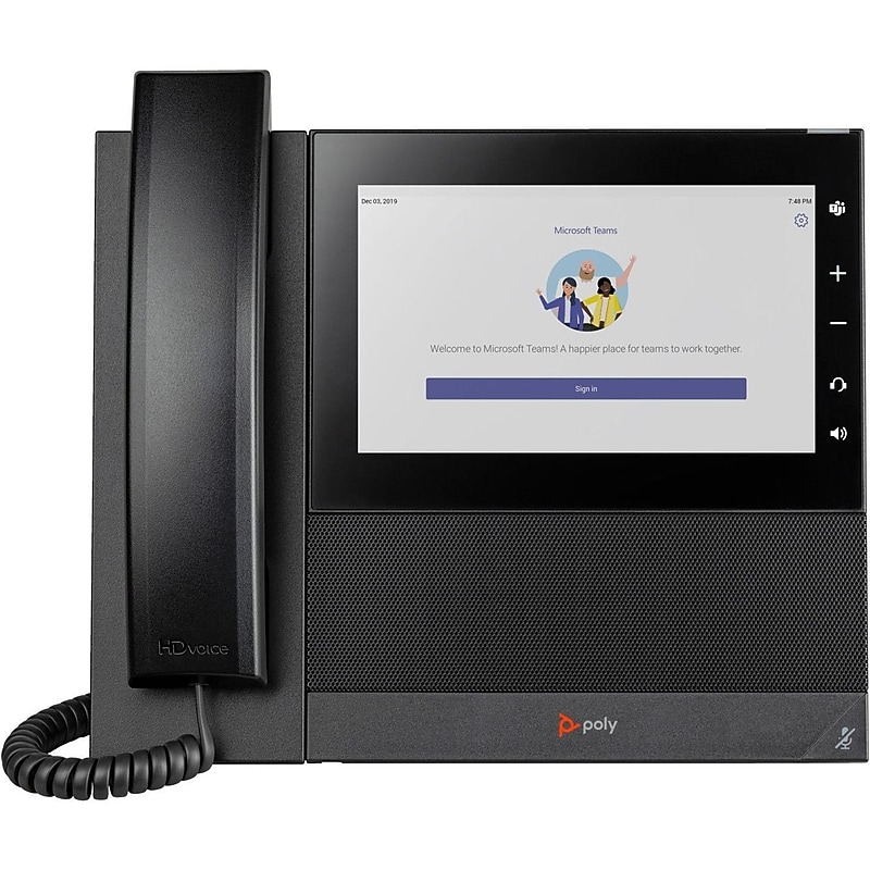 POLY CCX 600 24-Line VOIP Conference Speaker Phone, Black (849A8AA#ABA) image 1