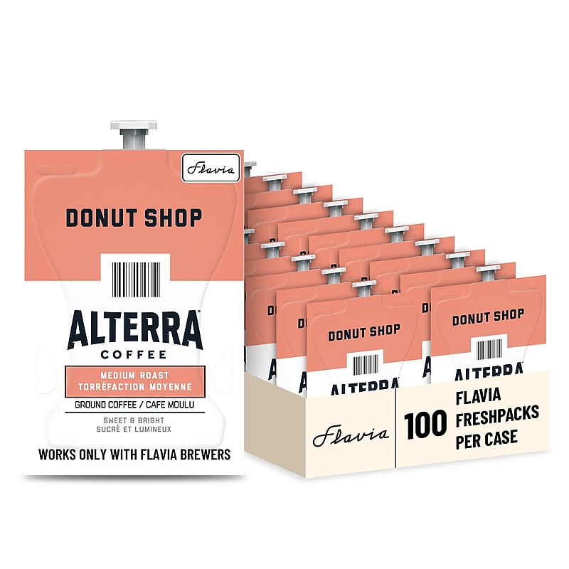 Alterra Donut Shop Blend Coffee Flavia Freshpacks, Medium Roast, 100/Carton (MDRA200) image 1
