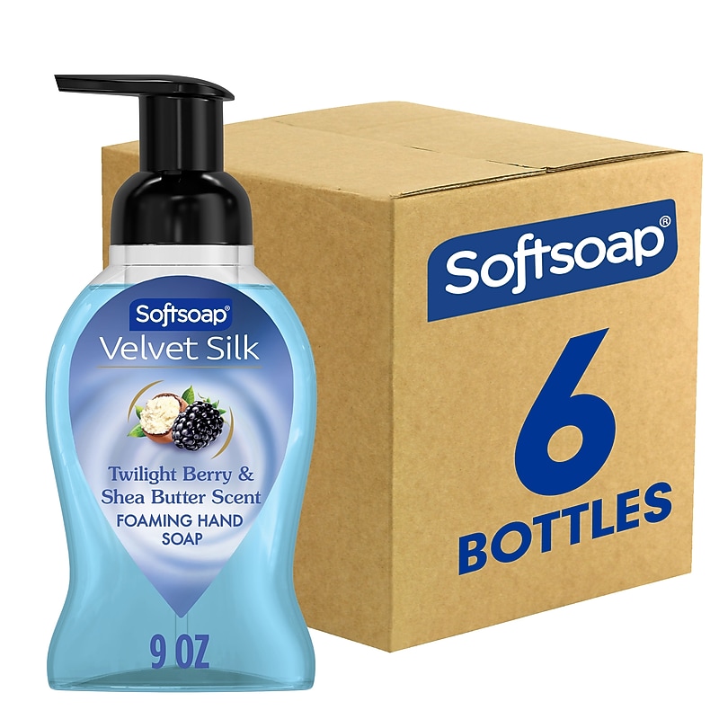 Softsoap Velvet Silk Antibacterial Foaming Hand Soap, Twilight Berry & Shea Butter Scent, 9 oz., 6/Carton (61052556) image 1