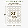 Avery Hemp Square Laser/Inkjet Multipurpose Labels, 3/4" x 3/4", Off-White (3200/Box)~#|#~095C0273-03D7-4740-AF5B13477DF591CD_sc7