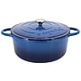 MegaChef Cast Iron 6.35 Qt. Dutch Oven, Dark Blue (935122262M)~#|#~095C58B6-5CDA-454C-B4635DF18E731F24_sc7