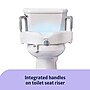 Medline Light Easy Locking Raised Toilet Seat with Arms, 5" H, 400 lb.Capacity, White (G4-602KRX1)~#|#~0969CFB5-F08D-47C5-81818BE2D58E8D99_sc7