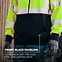 Ergodyne GloWear 8312BK High Visibility Long Sleeve Black Bottom Hooded Zip-Up Sweatshirt, ANSI Type R Class 3, Lime, Large~#|#~096BC7C4-9997-4F4F-B4D74E75D0941C19_sc7