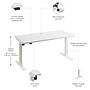 Bush Business Furniture Move 40 Series 60"W Electric Adjustable Standing Desk, White (M4S6030WHWK)~#|#~0970C52C-DCDC-4606-8FA00D8044291278_sc7