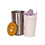 Household Essentials Round Metal Laundry Hamper with Engineered Wooden Lid, Brushed Stainless (HH7081-1)~#|#~09745DD1-D15E-48EE-8D3D0DB70510BEBF_sc7