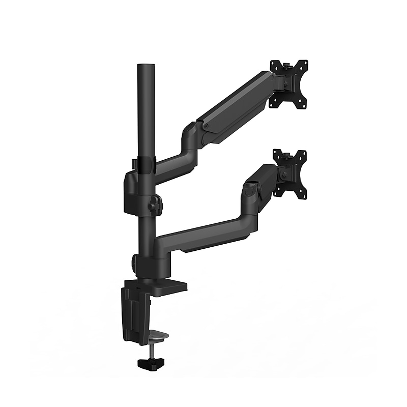 Fellowes Platinum Series Dual Stacking Adjustable Monitor Arm, Up to 27", Black (8043401) image 1