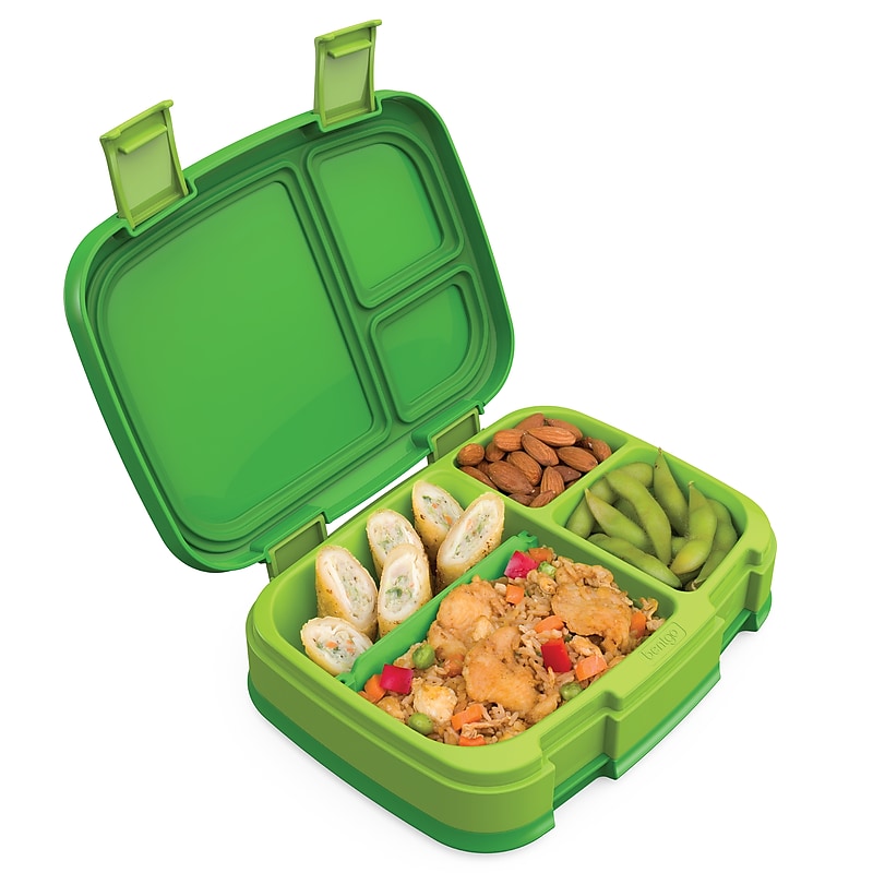 bentgo Fresh Bento Box, 4-Compartment, Green, 39.2 oz. (BGOFR-2G) image 1