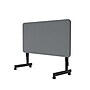 Correll Econoline 48"W x 24"D Adjustable Foldable Training Room Table, Laminate, With Wheels, Gray Granite (FTM2448TF15)~#|#~0989A0C2-A955-45E6-BEA0FC521A48401D_sc7