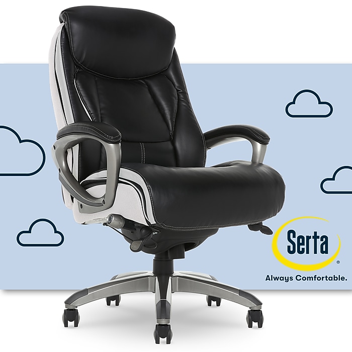 Serta Lautner Ergonomic Bonded Leather Swivel Executive Chair