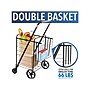 Mount-It! Rolling Utility Shopping Cart with Double Basket, 66 Lbs., Black (MI-907)~#|#~098BC2CF-F2DE-4474-B81D34FF2E7719E6_sc7
