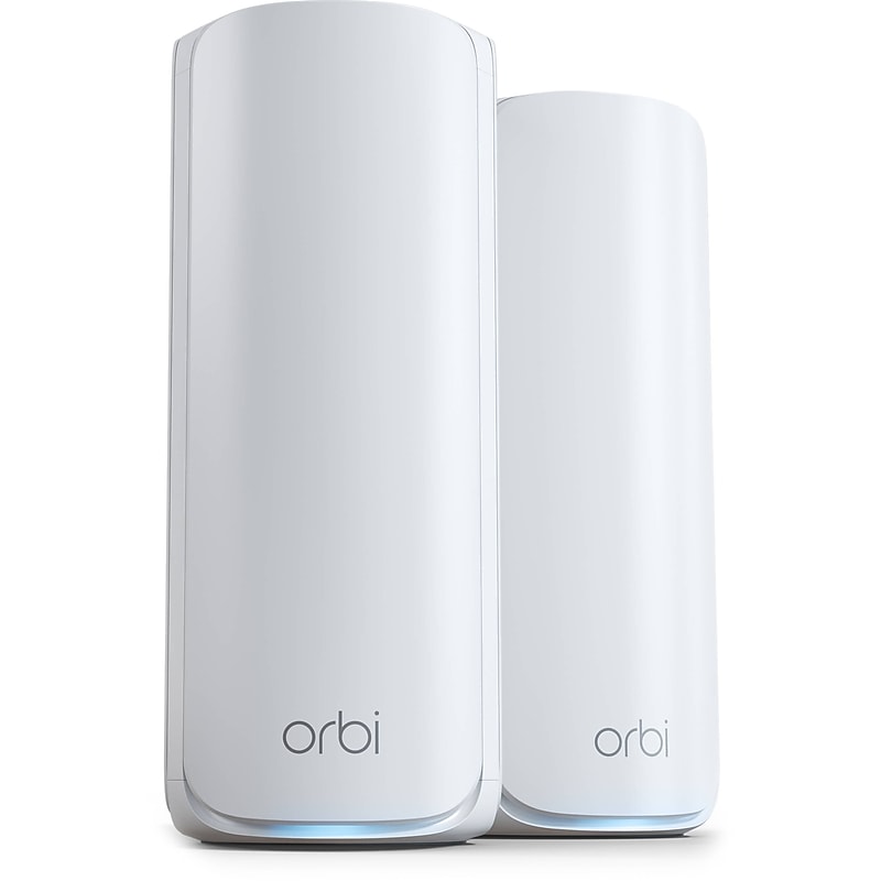 Netgear Orbi 770 BE 11000Mbps Tri-Band Mesh WiFi 7 System, White, 2/Pack (RBE772-100NAS) image 1