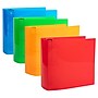 JAM Paper 4" 3-Ring Flexible Poly Binders, Assorted Colors, 4/Pack (PB75245ASSRT)~#|#~0997D27A-D299-476A-90D3C52EE18092DA_sc7