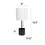 Creekwood Home 18.5" LED Table Lamp with USB Port, Black (CWT-1007-BK)~#|#~0999FC16-F007-46CE-8D7AF4CBEFA54222_sc7