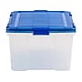 Iris WeatherPro 62.4 Qt. Latch Lid Storage Bin, Clear/Blue (500203)~#|#~09A01D66-CCE4-42A0-9E90987634494FCC_sc7