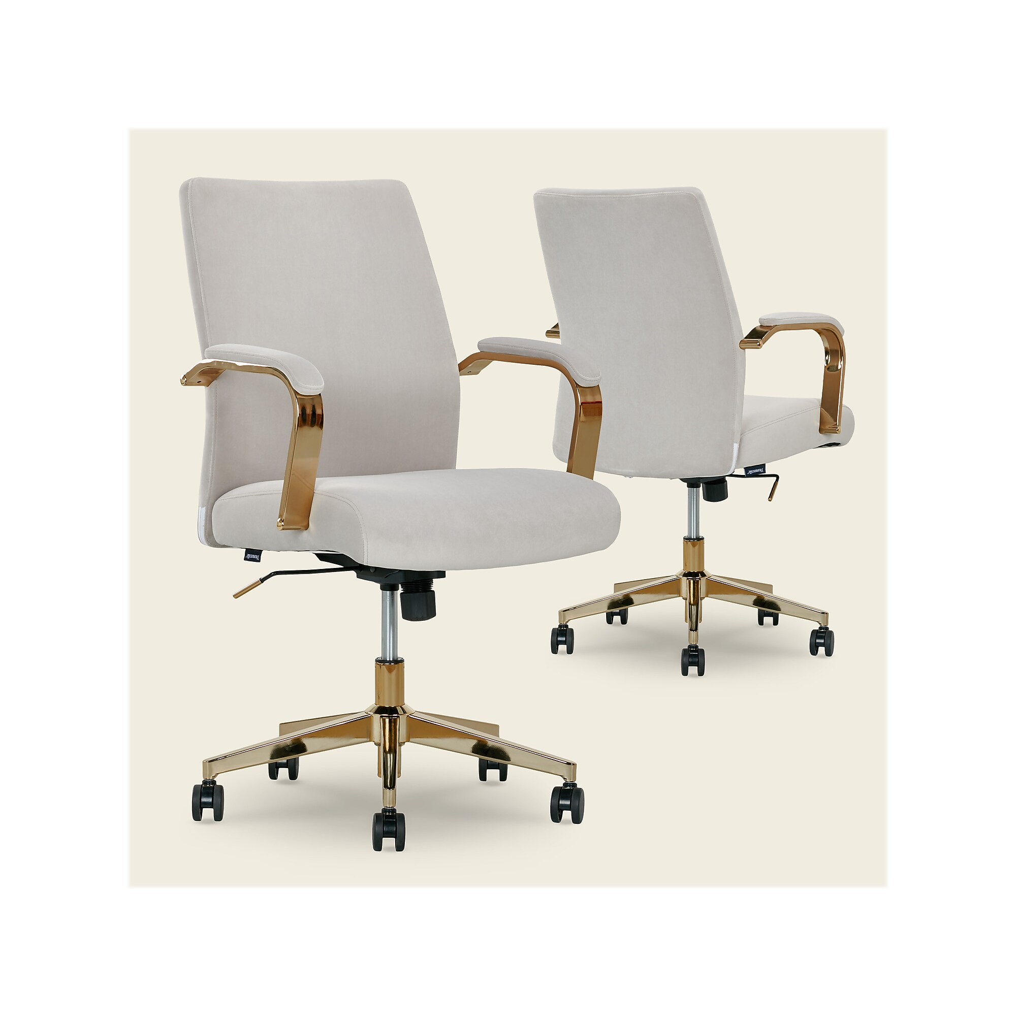 Thomasville Furniture Jolie Ergonomic Fabric Swivel Desk Chair, Light Gray (60068-LGRY) Sansujyuku sansujyuku.com
