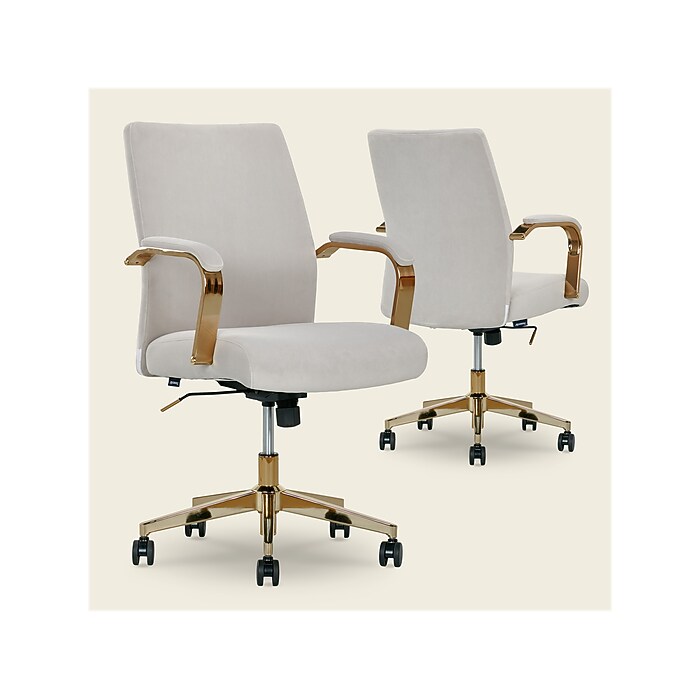 Thomasville Furniture Jolie Ergonomic Fabric Swivel Desk Chair