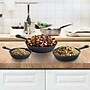MegaChef Cast Iron Skillet Set, Black, 3 Piece Set (937114401M)~#|#~09A8DC7D-4E88-43F5-9CE9E2272068E881_sc7