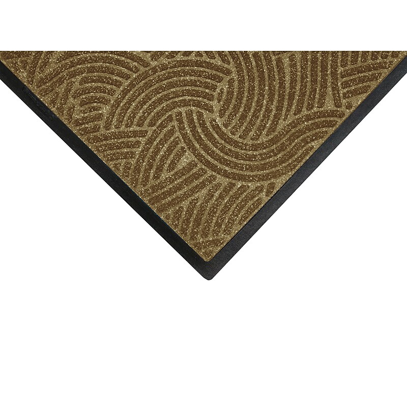 M + A Matting WaterHog Plus Commercial Wiper/Scraper Entrance Floor Mat, 4' x 8', Khaki (1857648090) image 1