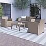 Flash Furniture Seneca Faux Rattan Chair, Loveseat and Table Set, Light Gray, 4/Set (DADSF112TCRC)~#|#~09AD454E-B243-403A-9A79C0DE83894C8C_sc7