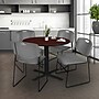 Regency 42-inch Round Laminate Table with Zeng Stack Chairs, Gray (TB42RNDMH44GY)~#|#~09AD91ED-405C-43B5-B5E2F6B7D6B38903_sc7