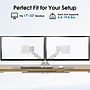 FlexiSpot MA1 Adjustable Dual Arms, Up to 32" Monitors, White (MA1W-D-DP)~#|#~09ADE8BE-12D1-46E6-8DC8228B6D201A30_sc7