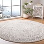 Safavieh Tulum Collection 8' Round Indoor Area Rug, Machine Made, Ivory/Grey (TUL264A-8R)~#|#~09AF6479-1853-4C30-BFC1F692F5E20633_sc7