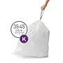 simplehuman Code K 9-12 Gallon Trash Bag, 6.5" x 8.9", Low Density, 1.2 mil, White, 240 Bags/Box (CW0260)~#|#~09B1CD29-459C-414D-A66C204076839E2E_sc7