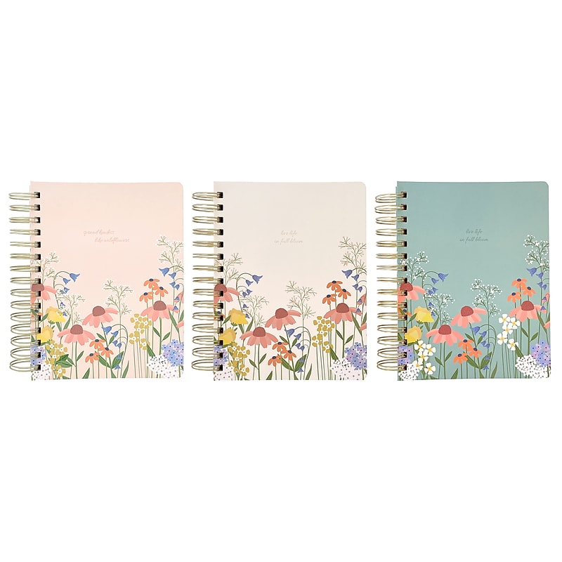 Carolina Pad Wildflower Hardcover Journal, 6" x 8", Ruled, Color Chosen at Random, 400 Pages (45040) image 1