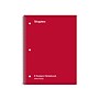 Staples® 5-Subject Subject Notebooks, 8" x 10.5", Wide Ruled, 200 Sheets, Assorted Colors (52694M)~#|#~09C648AD-BB98-49C9-B0967DAE4DA1D93E_sc7