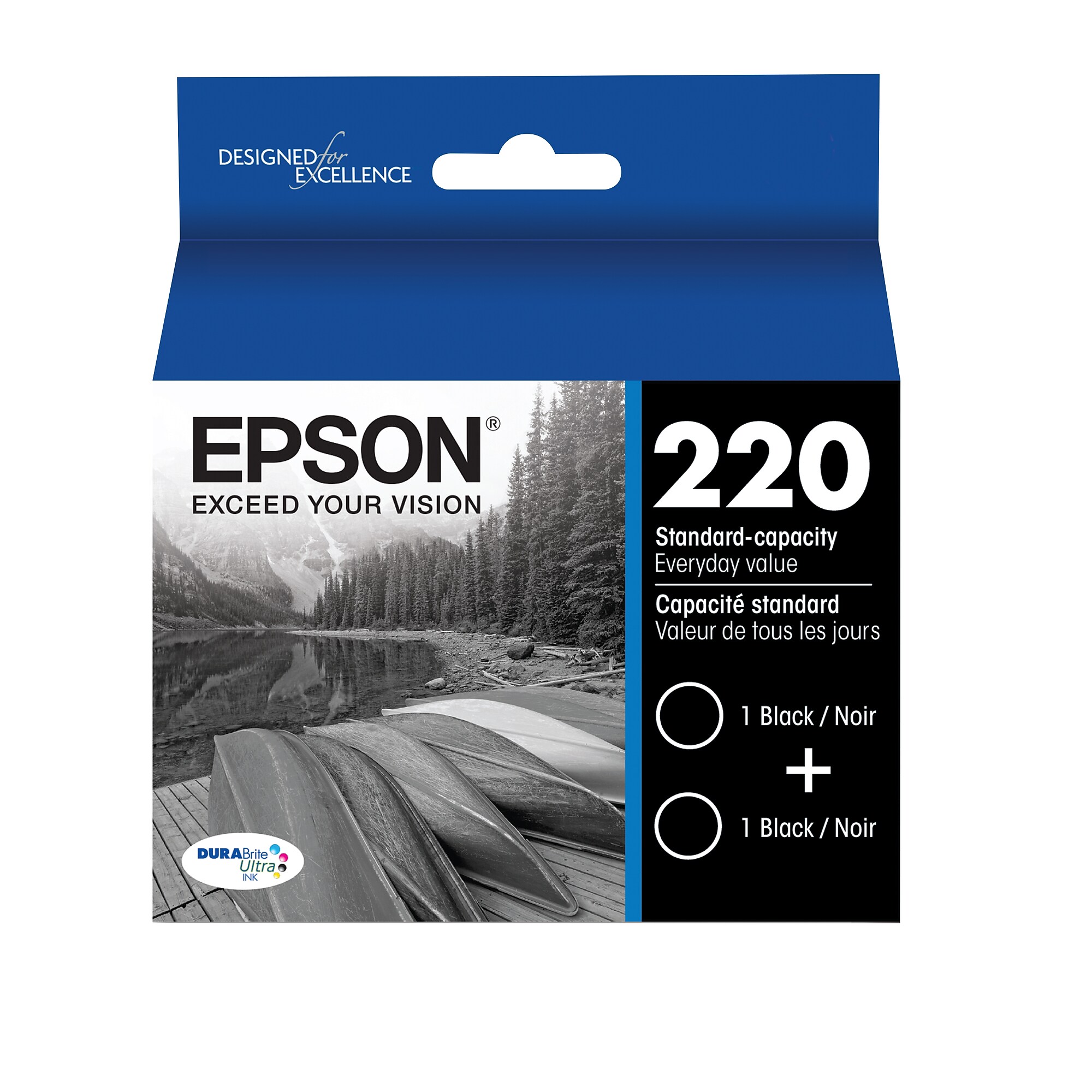 Epson T220 Black Standard Yield Ink Cartridge, 2/Pack (T220120-D2) Sansujyuku sansujyuku.com