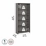 Bush Furniture Cabot Tall 66"H 5-Shelf Bookcase with Adjustable Shelves, Modern Gray (WC31366)~#|#~09CA2226-8E32-42B5-8A723FECB5CB7024_sc7